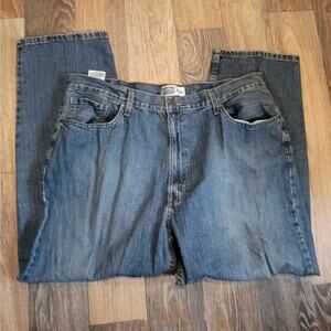 LEVIS Mens Size 42 x 30 Relaxed Fit Blue Jeans Signature by Levi’s